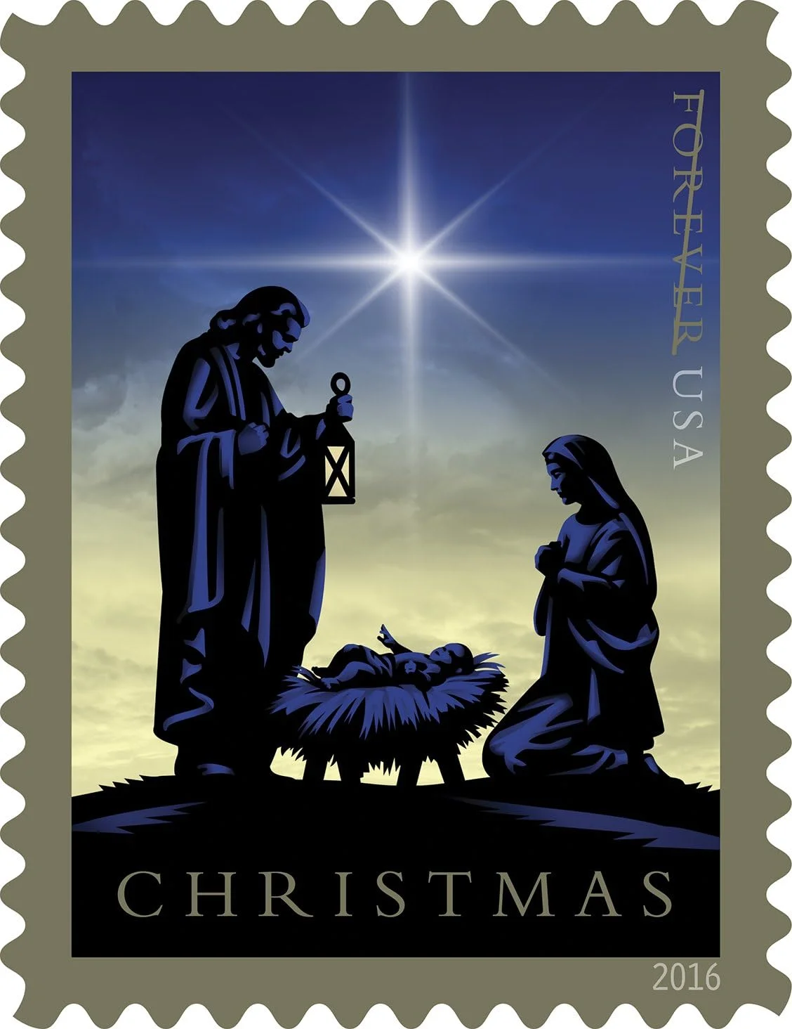 Traditional Christmas: Nativity - Forever Stamps, 100-Count Traditional Christmas: Nativity Forever Stamps
