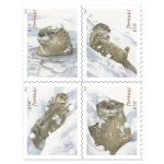 Otters in Snow Forever Stamps
