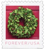 Holiday Wreaths Forever Stamps