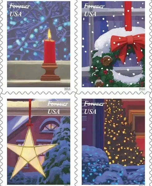 Holiday Windows Forever Stamps