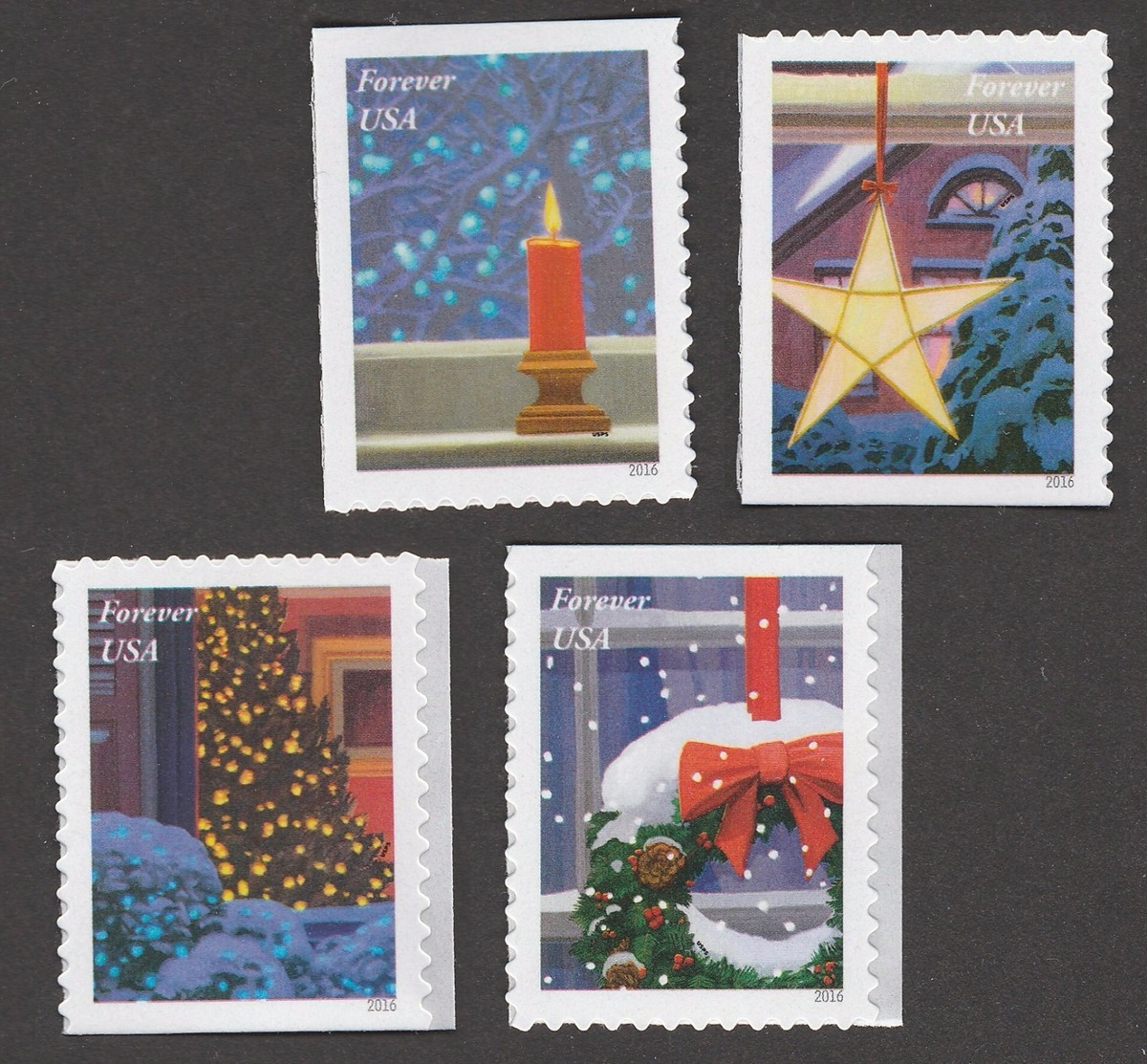 2016 Holiday Windows USPS Stamps