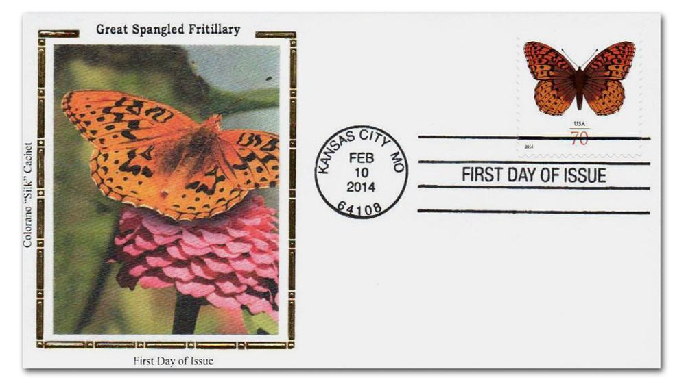 Great Spangled Fritillary USPS stamp 2014