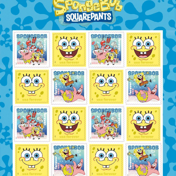 SpongeBob SquarePants - 2025 Forever Stamps, 80-Count