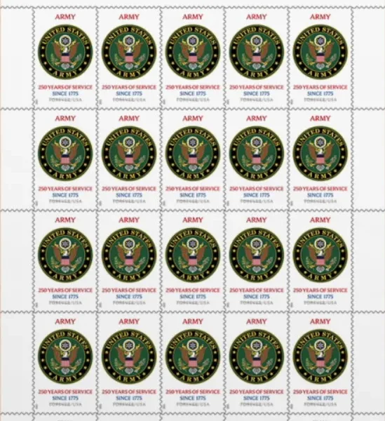 U.S. Army 250th - 2025 Forever Stamps, 100-Count