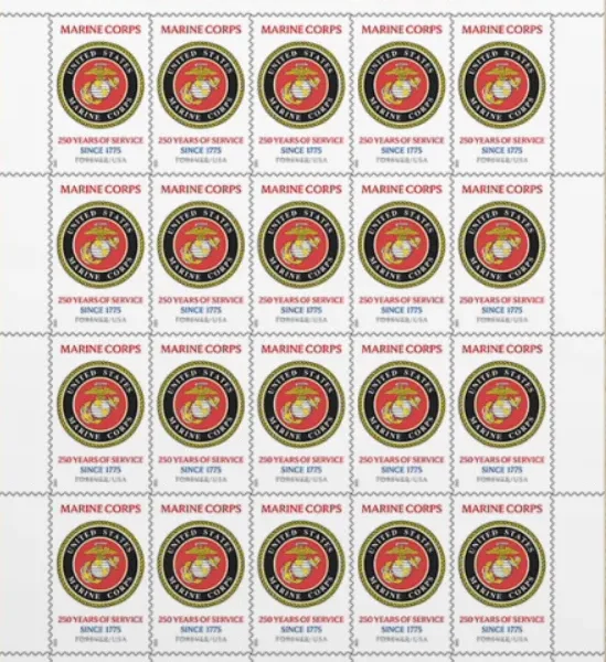 U.S. Marine Corps 250th - 2025 Forever Stamps, 100-Count