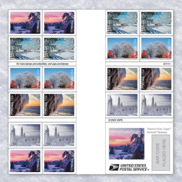 Winter Landscapes - 2025 Forever Stamps, 100-Count